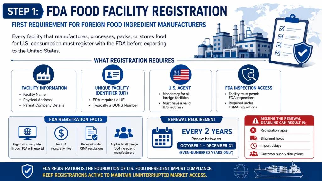 Food Ingredient Manufacturer USA FDA Import Guide What Every F&B Buyer Needs to Know 2