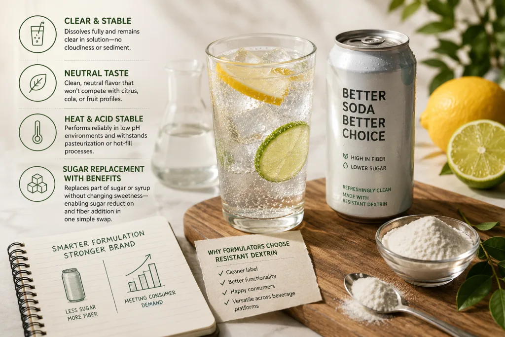 Prebiotic Soda Manufacturing An OEM Formulation Guide to Resistant Dextrin 2